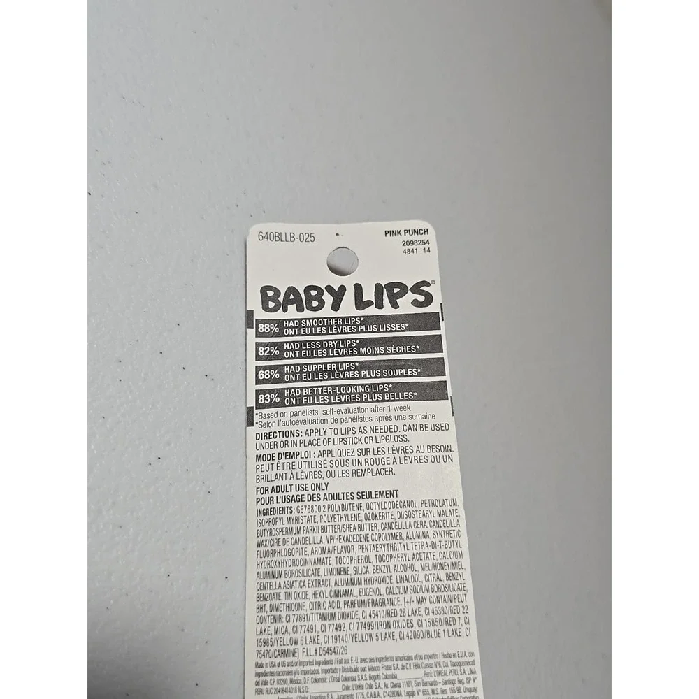 Maybelline Baby Lips Moisturizing Lip Balm Shade‎ 25 Pink Punch